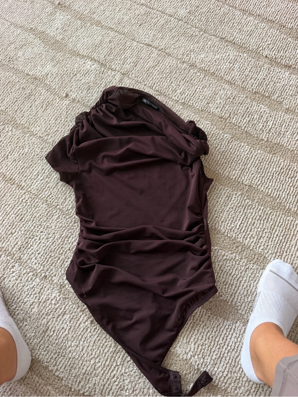Zara- brown mesh body suit